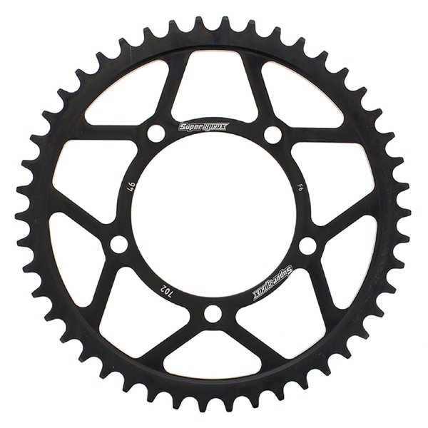 Supersprox Steel Sprocket Black 46T- for Aprilia Mana 850 07-14 RFE-702-46-BLK